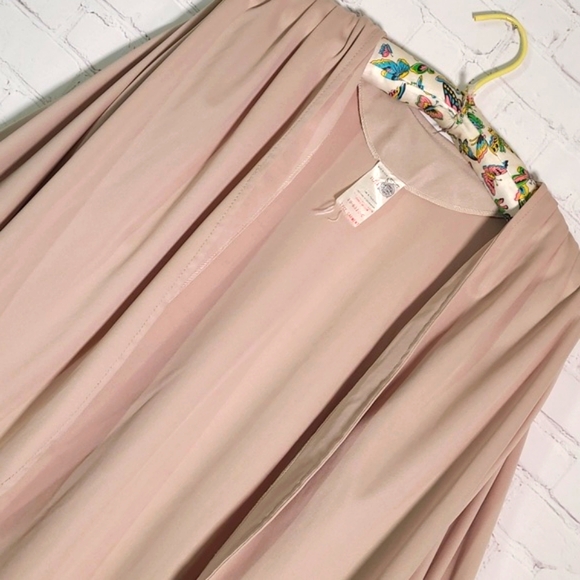 Vintage Union Made USA Sandy Beige Open Front Top Blouse Cover Womens Size 11/12 - Picture 10 of 14